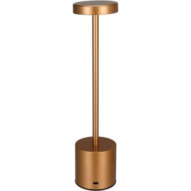 Imagem de Luminaria De Mesa Decorativo Led Usb Metal 34x8x8 Ouro Rosé