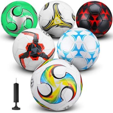 Imagem de Conjunto de bolas de futebol Deekin de 6 peças com bomba tamanho 5