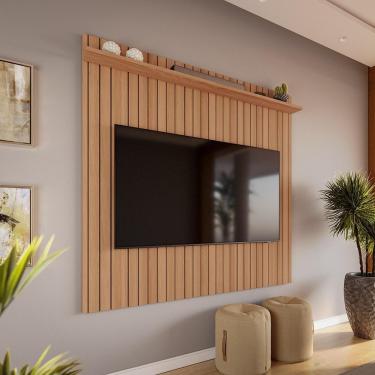 Imagem de Painel Efeito Ripado 3d Para Tv Até 70 Polegadas Sevilla 183cm Jequitibá