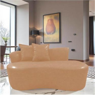 Imagem de Namoradeira Sofá Feijão Hana Orgânica material sintético Caramelo - Ma