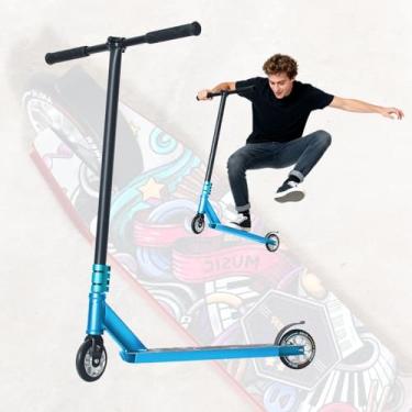 Imagem de Pro Freestyle Stunt Scooter – Lightweight Aluminum Trick Kick Scooter with 110mm Wheels, Reinforced T6 Deck & ABEC-9 Bearings | Kids, Teens & Adults 8+ (Emerald Blue)