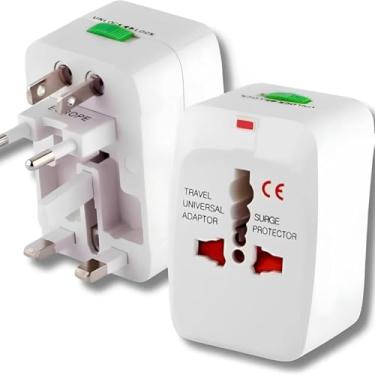 Imagem de Adaptador de Tomada Universal Compatível Padrão Europeu (EU) LE1055 | Pinos Redondos | Ideal para Eletrodomésticos, Eletrônicos e Aparelhos Importados