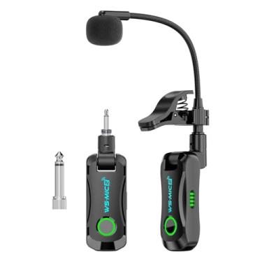 Imagem de Colaxi de microfone para saxofone com alcance de 30 metros (98 pés), receptor e transmissor plug and play para trompa.
