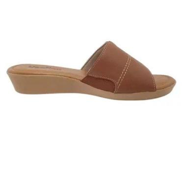 Imagem de Sandália Tamanco Feminino Usaflex em Couro Aa330318, Marrom, 36