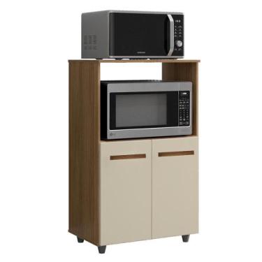 Imagem de Balcão Multiuso 2 Fornos 60 Cm Tais Savana Off White Mobbs - MOBLIS MÓ