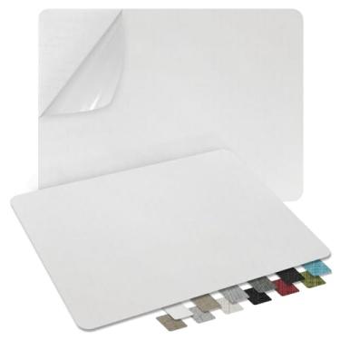 Imagem de ZESION 2 Peças De Remendos Tecido Linho Autoadesivos, Reparo Rápido Para Sofás, Tendas, Assentos Carro/8" X 11", Branco