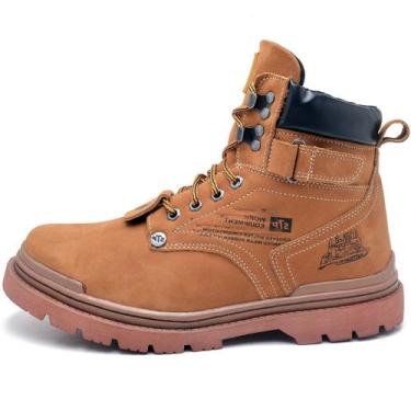 Imagem de Bota Coturno Masculino em Couro Legitimo Stop Boots - R28 - Milho, 37,