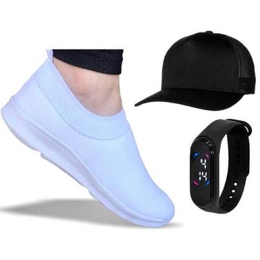 Imagem de Tênis Meia Casual Comfort Feminino Masculino Macio Leve Calce Fácil Or