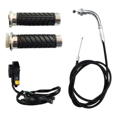 Imagem de Kit Acelerador e Manopla Com Botão Kill Switch para Bicicleta Motorizada 49cc A 100cc – Compatível Com Moskito e Bicimoto