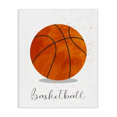 Imagem de Stupell Industries Let's Play Ball Basketball Canvas Wall Art, design por Christine Simpson Art, 20 x 16