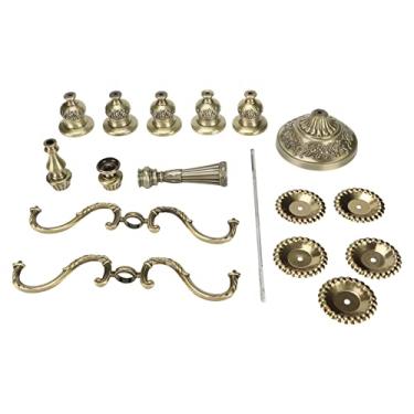 Imagem de RiToEasysports Candelabros Vintage Resistentes a Arranhões Com 5 Braços para Festas de Casamento, Candelabros de Liga de Zinco para Jantares Românticos à Luz de Velas Em Casa