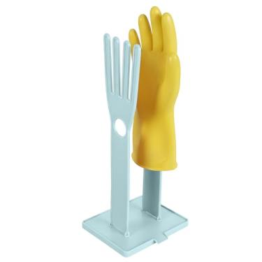 Imagem de 2 porta-luvas de cozinha, suporte de luva de cozinha, suporte de plástico para secador, luvas de borracha reutilizáveis, suporte de secagem de roupas para luvas de prato e panos, ferramenta de