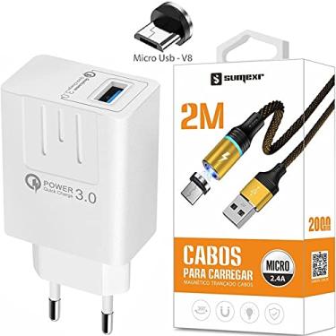 Imagem de Carregador Turbo Original + Cabo Magnético de 2 Metros Para Moto G5 G5S G5 Plus G4