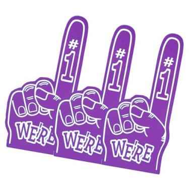 Imagem de Wonafa 3 peças de dedo de espuma gigante 45,7 cm Somos o número 1 dedos de espuma de espuma, dedos de espuma de líder de torcida para esportes torcer atletismo eventos esportivos locais jogos (3,