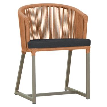 Imagem de Cadeira De Jantar Noronha Alumínio Fendi E11 Trama  Terra Cota