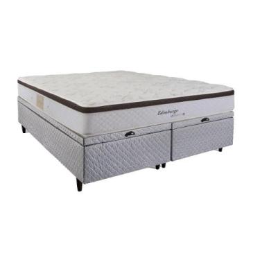 Imagem de Cama Box Baú Queen Size Herval Edimburgo, Molas Maxspring, 71x158x198 