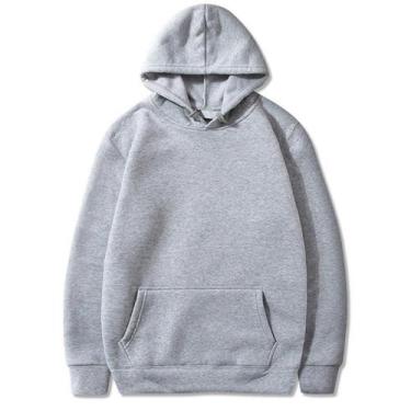 Imagem de Moletom Feminino Masculino Blusa de Frio Moleton Canguru Com Capuz Uni