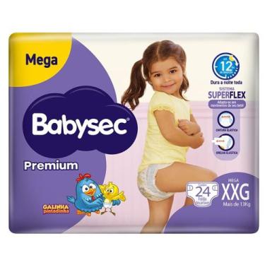Imagem de Fralda Babysec Premium Mega XXG 24 Unidades, XXG, 24