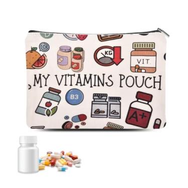 Imagem de Bolsa de maquiagem de medicamentos para mulheres e homens, presentes de aniversário de Natal para ele, medicamentos, medicamentos, bolsas de armazenamento de medicamentos, kit de primeiros socorros