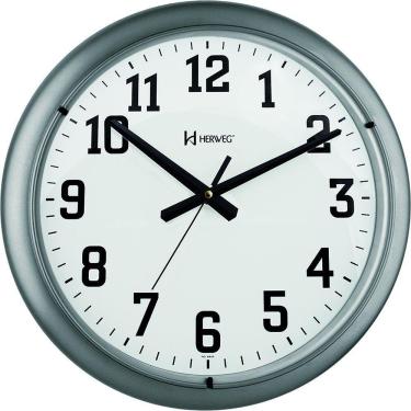 Imagem de Relógio De Parede 40 Cm Quartz Herweg 660129 Prata - Prata
