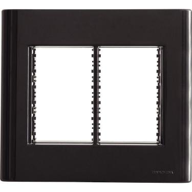 Imagem de Placa 6 Postos 4x4 Tramontina Giz Preta Suporte Tramontina