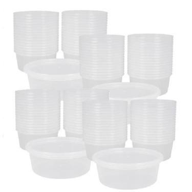 Imagem de Kit com 560 Potes PP 330ml com Tampa Lacre Transparente Bpa Free Freez
