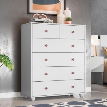 Imagem de Cômoda Itally Branco 6 Gavetas