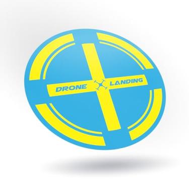 Imagem de Adesivo Decalque Drone Landing Pad Case – Vinil 14.0 cm – Escolha Cor/Design – FPV & DJI Case Marker – Impermeável UV Impresso por KCD (Círculo Clássico, Azul/Amarelo)