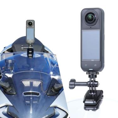 Imagem de SEASKY Acessórios de montagem de braçadeira de para-brisa de motocicleta M1 para GoPro Hero 12 11 10 9 8 7 DJI Action 4 3 2 compatível com câmera de ação esportiva insta360 X4 X3 X2 X RS liga de