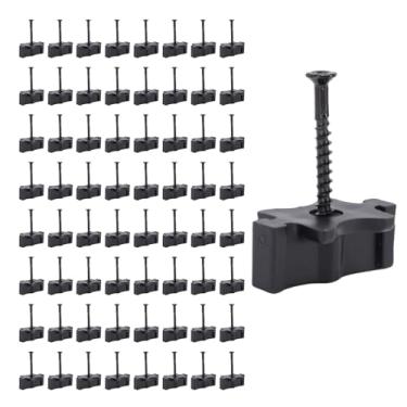 Imagem de Jiawu Fixadores de Deck Ocultos de 100 Pacotes para Placa de Deck Composta, Clipes de Deck Compostos Com Parafusos de Metal, Clipes de Plástico Universais para Placas de Deck