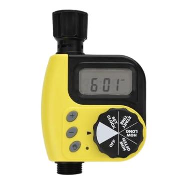 Imagem de Válvula esférica, temporizador de irrigação, operado por bateria, controlador inteligente de irrigação de flores para jardim, quintal, gramado, estufa (amarelo)