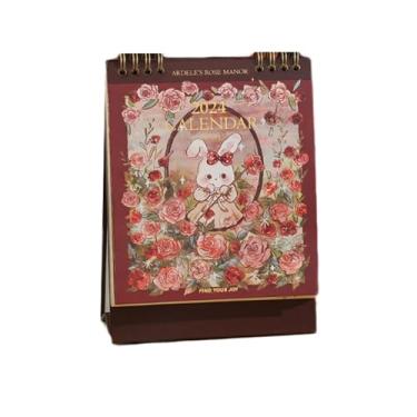 Imagem de ZABEES Calendário de mesa 2024 com página de lista de tarefas ornamentos de mesa calendário escritório agenda diária memorando calendário mensal 140 x 185 mm