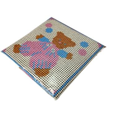 Imagem de Kit para iniciantes em bordado em tela, incluindo fios, agulhas e manual de tapeçaria com meia agulha(033)