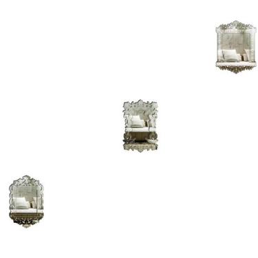 Imagem de Kit Espelhos Decorativos Venezianos  Pegui Salerno 3 Peças - Creatus