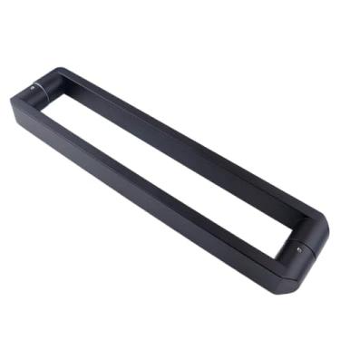 Imagem de ZDJZMGZ Puxador de porta de vidro de aço inoxidável puxador de porta de vidro de tubo quadrado puxador de porta de escritório puxador de porta deslizante/puxador de porta de celeiro (comprimento 1240