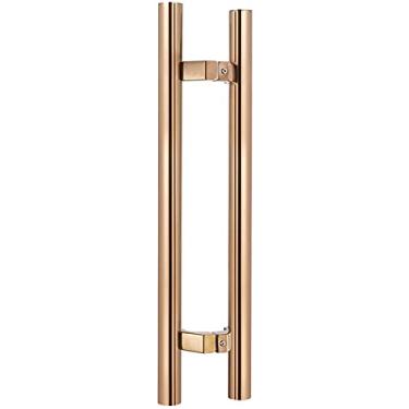 Imagem de Maçaneta de porta de vidro puxador de porta puxador de porta de celeiro puxadores de porta deslizante conjunto de ferragens de aço inoxidável barra de apoio industrial para portão, garagem, galpões