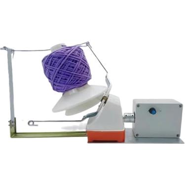 Imagem de Máquina automática de enrolamento de fio de carretel de tricô, enrolador de bola de fio elétrico, velocidade ajustável, baixo ruído, capacidade máxima de enrolamento de 500 gramas, para fio de metal