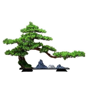 Imagem de Árvores artificiais vasos plantas grandes decoração sala de estar entrada paisagem artificial cipreste bonsai ornamentos de árvore plantas artificiais bonsai