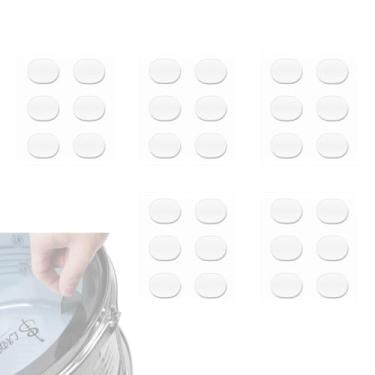 Imagem de Soundspire 30 peças de almofadas de gel amortecedores de tambor, gel de lua de silicone para controle de tom de pratos de bateria, kit de amortecimento de som de bateria (transparente)