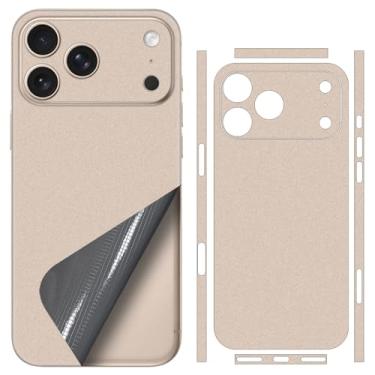 Imagem de SUKIDIOVQ Para iPhone 17 Pro Max Skin Wrap usando material 3M Acabamento metálico Precisão Cor-Matching Phone Sticker Film Vinyl Decal Glass Protector para a parte de trás