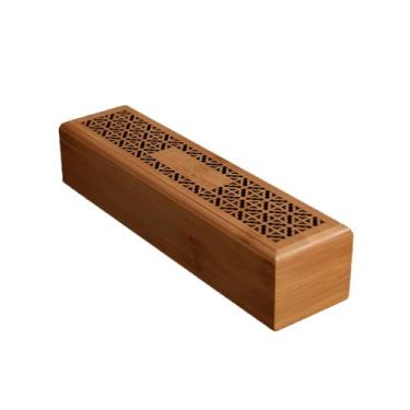 Imagem de Suporte de incenso de madeira, queimador de incenso portátil, caixa de incenso de vários tamanhos