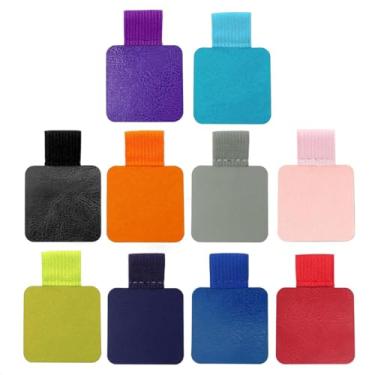 Imagem de 10 peças de suporte de caneta autoadesivo para caneta de caderno elástico para cadernos, agendas, diário, 10 cores
