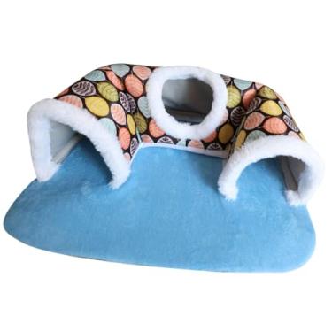 Imagem de IEUDNS Túnel esconderijo para porquinhos-da-índia, brinquedo tubular para brincar, tapete aconchegante para dragões-barbudos, Preto