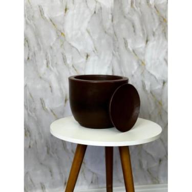 Imagem de Vaso de Planta Cone Moderno Decorativo para Casa Jardim e Varanda – Elegância e Estilo Minimalista (Bojo 1 Marrom Marmorizado)