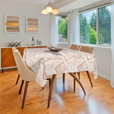 Imagem de Toalha de Mesa Plástica Térmica Impermeável para 4 6 e 8 Lugares Toalha Retangular Antiderramamento para Cozinha e Sala (SALMOS,4 Lugares)