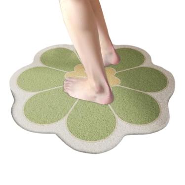 Imagem de Tapete de banheiro, tapetes de banho para banheiro antiderrapante | Tapete de de flores respirável de | Prático chuveiro tapete tapetes de banho para portas corredore