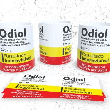 Imagem de Caneca de Porcelana 325ml Decorada Remédios Engraçados Odiol - Generic