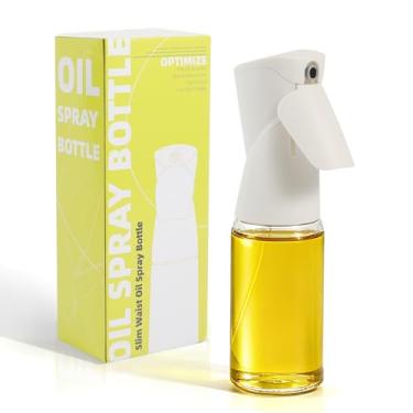 Imagem de OLUFIA Pulverizador de óleo para cozinhar garrafa dispensadora de azeite de oliva, recarregável para cozinhar, saladas, churrascos e muito mais (branco)