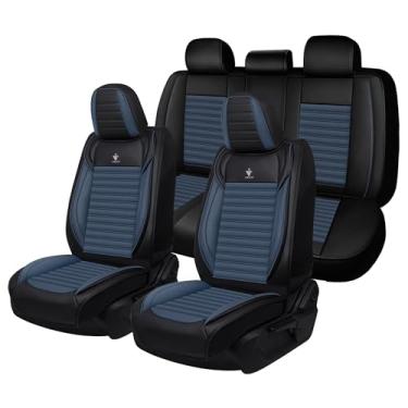 Imagem de HYTLP Capa de assento de carro para Toyota Prius 2002-2026, cobertura total, protetor de assento de carro de couro napa, moderno, antiderrapante, impermeável, respirável, fácil de instalar, acessórios