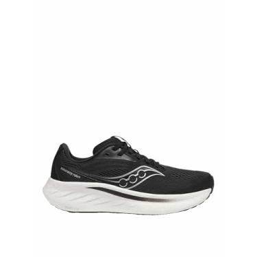 Imagem de Saucony Tênis masculino Ride 18, Preto/branco, 37
